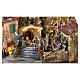 Ancien village complet de figurines et accessoires 40x85x55 cm crèche napolitaine 6-10 cm s4