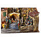 Ancien village complet de figurines et accessoires 40x85x55 cm crèche napolitaine 6-10 cm s6