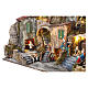 Ancien village complet de figurines et accessoires 40x85x55 cm crèche napolitaine 6-10 cm s7