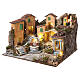 Borgo presepe stile 700 archi e fontana 35x55x50 cm presepe napoletano 8-10 cm s5