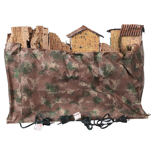 Aldeia presépio estilo 700 arcos e fonte 35x55x50 cm presepio napolitano 8-10 cm 6