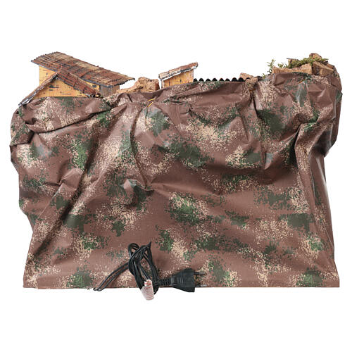 Antico borgo con luci 30x45x40 cm presepe napoletano 10 cm 5