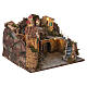 Lighted village with houses 25x35x35 cm Neapolitan nativity scene 8-10 cm s3