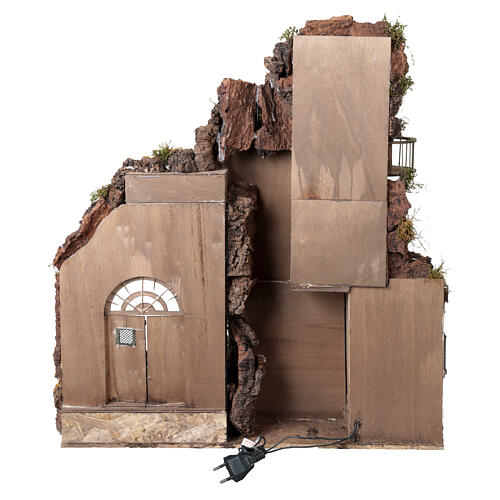 18th-Century Neapolitan Style Nativity Scene, 65x60x50 cm, complete with 12 cm figurines. 9