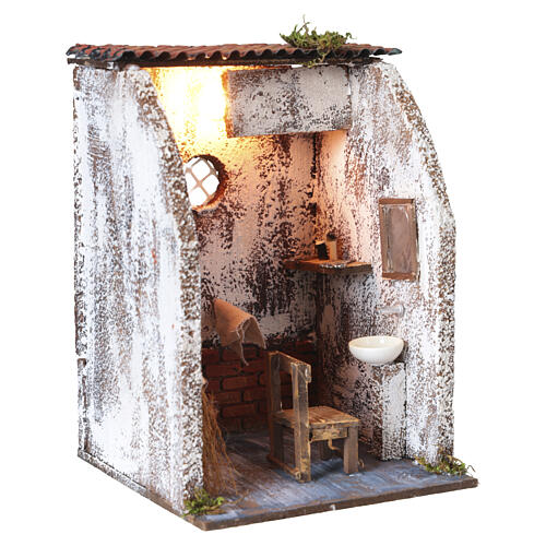 Boutique du barbier 20x15x15 cm crèche napolitaine 10 cm 4