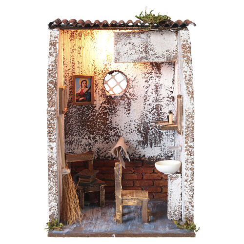 Bottega del barbiere 20x15x15 cm presepe napoletano 10 cm 1