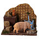 Pigs eating, motion for 10 cm Neapolitan Nativity Scene, 10x15x15 cm s1
