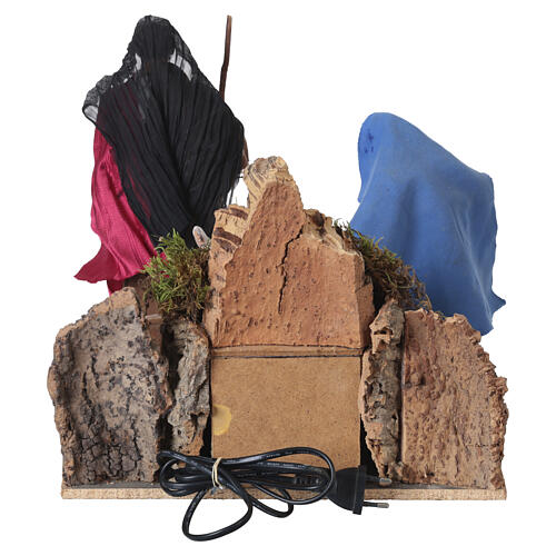 Nativity with movement, 25x30x40 cm, for 30 cm Neapolitan Nativity Scene 8