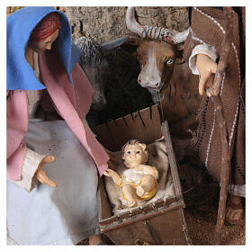 Natividad con movimiento 25x30x40 cm belén napolitano 30 cm