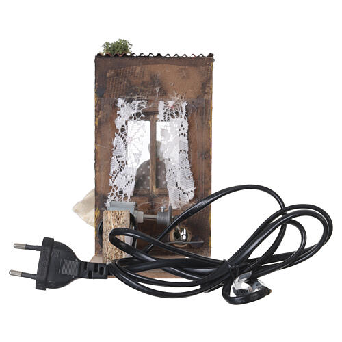 Woman beating clothes, motion for 10 cm Neapolitan Nativity Scene, 15x10x13 cm 4