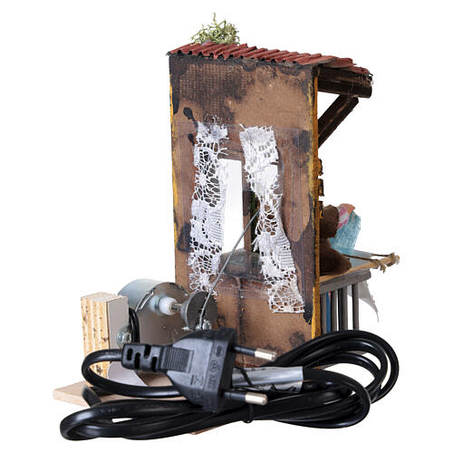 Woman hanging laundry with motion, 15x10x15 cm, for 10 cm Neapolitan Nativity Scene 4