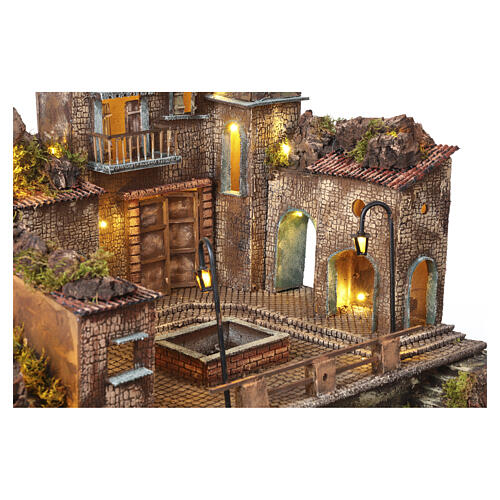 Village in 18th-century style with fountain and large square, 50x75x65 cm, for 8-10 cm Neapolitan Nativity Scene 6