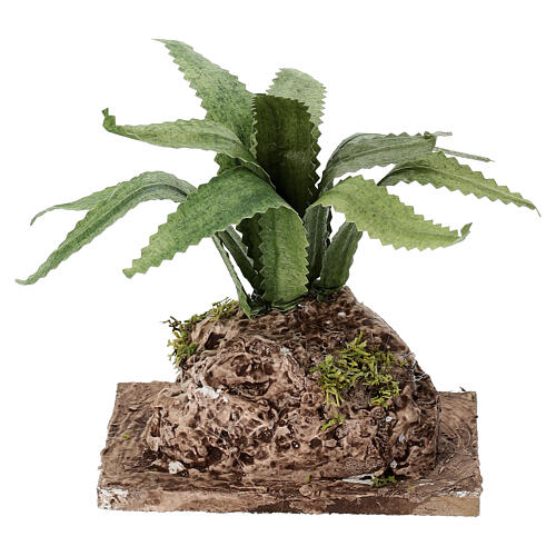Agave occidentale su roccia 10x8x5 cm presepe napoletano 12-14 cm 1