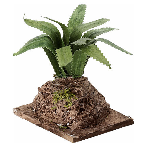 Western Agave on Rock Figurine 10x8x5 cm Neapolitan Nativity Scene 12-14 cm 2