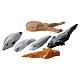 Assortiment mixte de 6 poissons pour crèche napolitaine 10 cm s2