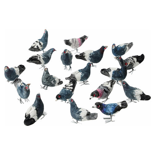 Animali presepe colomba assortita 1 cm presepe napoletano  2