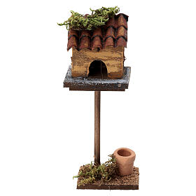 Casita para pajaritos 10x5x5 cm belén napolitano 10-12 cm