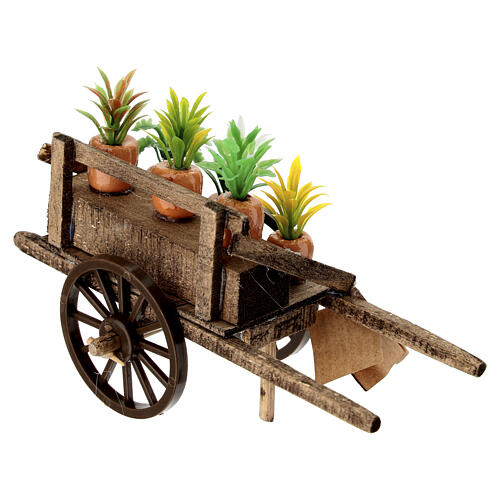 Carrinho com plantas para presépio napolitano 12 cm 4