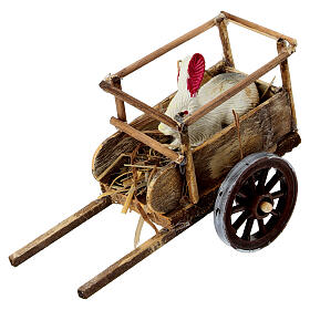 Cart with rabbit, 5x5x10 cm, for 10 cm Neapolitan Nativity Scene