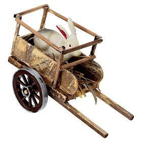 Rabbit Cart Figurine, 5x5x10 cm Neapolitan Nativity Scene 10 cm