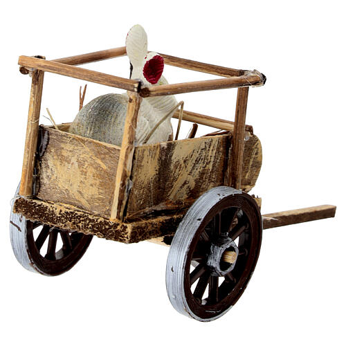 Rabbit Cart Figurine, 5x5x10 cm Neapolitan Nativity Scene 10 cm 3