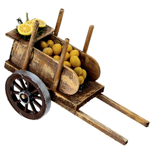 Lemon market cart, 5x5x10 cm, for 10 cm Neapolitan Nativity Scene 2