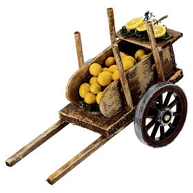 Carro mercato limoni 5x5x10 cm presepe napoletano 10 cm