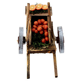Chariot d'oranges 5x5x10 cm crèche napolitaine 10 cm