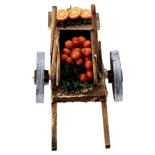 Orange Cart Figurine, 5x5x10 cm for 10 cm Neapolitan Nativity Scene 2