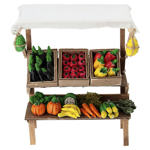 Étal légumes 15x10x5 cm crèche napolitaine 10 cm 1