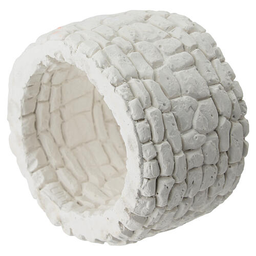 Brunnenstruktur aus Gips – Höhe 5 cm, geeignet für eine 10 cm Krippe, neapolitanischer Stil 3