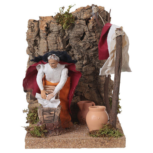 Laundress with Motion 15x10x20 cm Neapolitan Nativity 10 cm 1