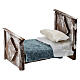 Bed with diamond decorations for 10 cm Neapolitan Nativity Scene, 5x5x10 cm s1