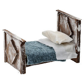 Cama con decoraciones rombo 5x5x10 cm belén napolitano 10 cm