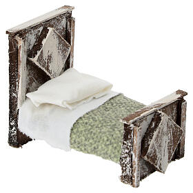 Bett – sortiert, Länge 5 cm, geeignet für eine 8 cm Krippe, neapolitanischer Stil