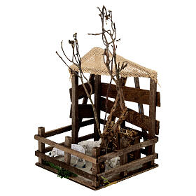Sheep pen scenery 15x10x10 cm Neapolitan nativity scene 10 cm