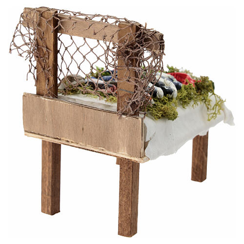 Fischstand – 10 × 5 × 10 cm, geeignet für eine 10–12 cm Krippe, neapolitanischer Stil 4