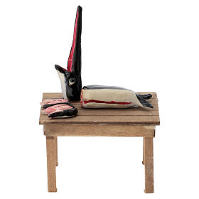 Banco pesce spada 10x8x5 cm presepe napoletano 10 cm