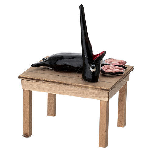 Swordfish market table 10x8x5 cm, for 10 cm Neapolitan nativity 4