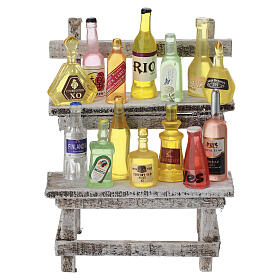 Comptoir à liqueurs 10x5x5 cm pour crèche napolitaine 10-12 cm