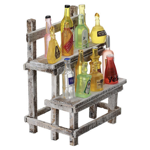 Comptoir à liqueurs 10x5x5 cm pour crèche napolitaine 10-12 cm 3