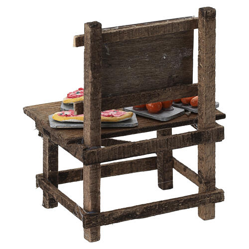 Étal pizza 10x8x5 cm crèche napolitaine 10-12 cm 4