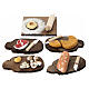 SET 5 PEZZI taglieri misti presepe napoletano 10 cm s1