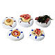 Conjunto 5 pratos com comida presépio napolitano 10 cm s2