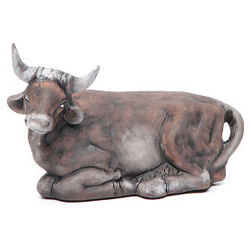 Bue terracotta 18 cm presepe napoletano