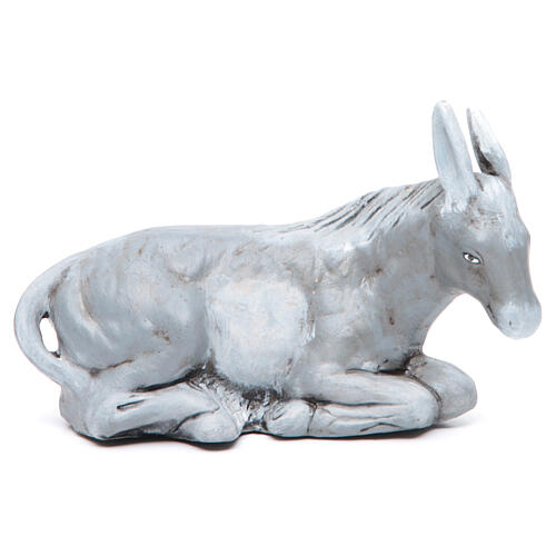 Âne en terre cuite 18 cm crèche napolitaine 1