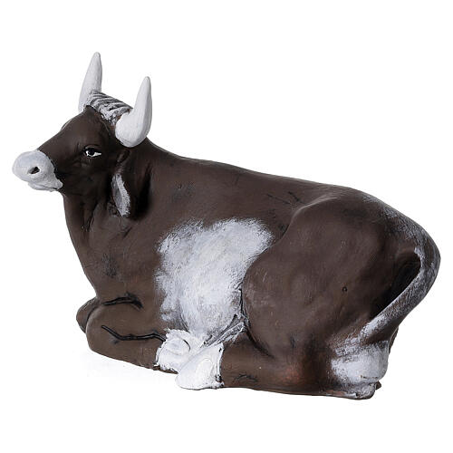 Ox figurine, 30 cm terracotta Neapolitan nativity scene 2