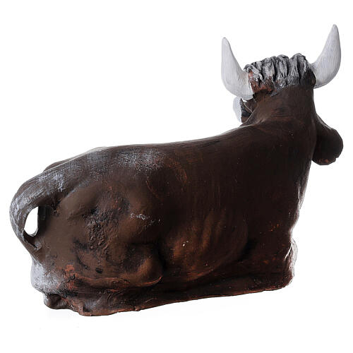 Ox figurine, 30 cm terracotta Neapolitan nativity scene 3
