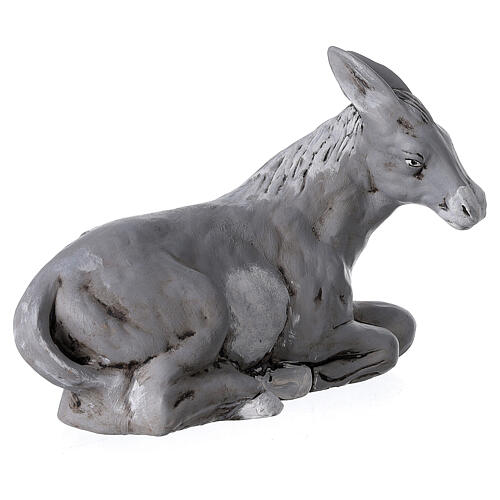 Terracotta donkey for Neapolitan Nativity Scene, 30 cm 2