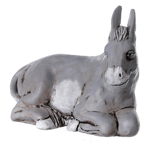Burro terracota para presépio napolitano de 30 cm 1